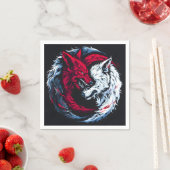 Dual Wild Lunar Wolf Serviette (Beispiel)