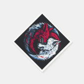 Dual Wild Lunar Wolf Serviette (Ecke)