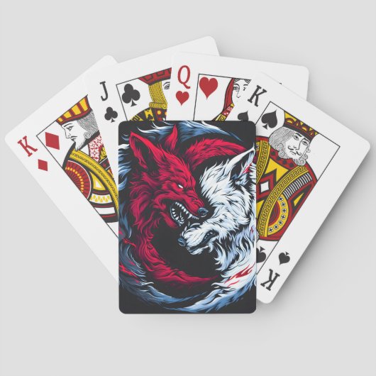 Dual Wild Lunar Wolf Spielkarten (Rückseite)