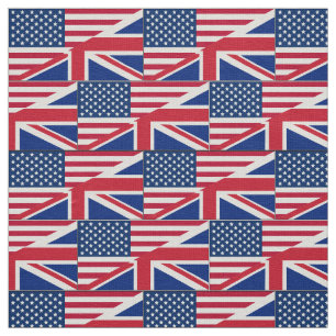 Dualbürger American Britische Flaggen-Fabric Stoff