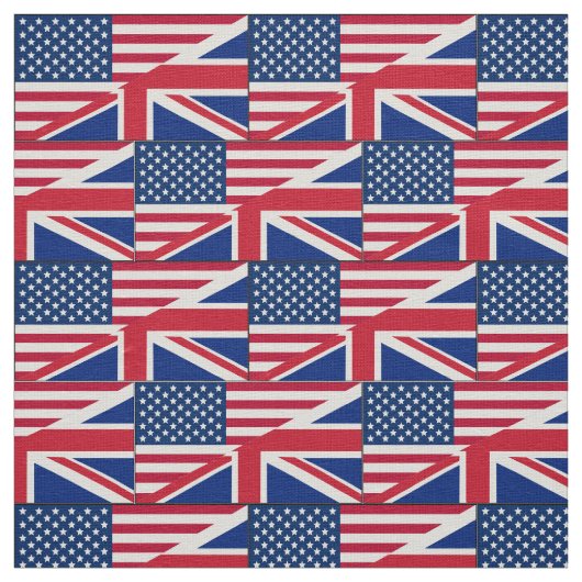 Dualbürger American Britische Flaggen-Fabric Stoff (Muster)