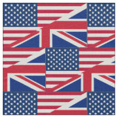 Dualbürger American Britische Flaggen-Fabric Stoff (Nahaufnahme)