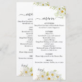 Duale Chrysanthemum Greenerity Wedding Menu Menükarte (Vorne/Hinten)
