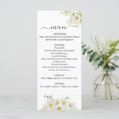 Duale Chrysanthemum Greenerity Wedding Menu Menükarte (Stehend Vorderseite)