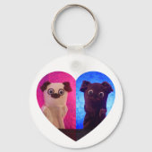 Duale Duo Split Foto Herzensrichtungen Niedlich el Schlüsselanhänger (Rückseite)