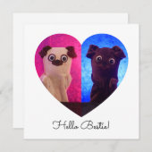 Duale Duo-Split-Foto-Herzmuskeln Niedliche Karte (Vorne/Hinten)