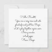 Duale Duo-Split-Foto-Herzmuskeln Niedliche Karte (Rückseite)