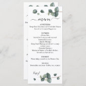 Duale Eukalyptus Greenerity Wedding Menu Menükarte (Vorne/Hinten)