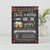 Duale Joint Cheers & Biers Einladung zum Geburtsta (Stehend Vorderseite)