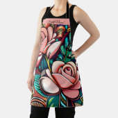 Duale Rose: Eine spektakuläre Blumenübereinkunft Schürze (InSitu)