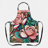 Duale Rose: Eine spektakuläre Blumenübereinkunft Schürze (Vorderseite)
