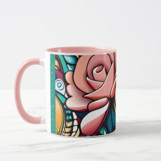 Duale Rose: Eine spektakuläre Blumenübereinkunft Tasse (Links)