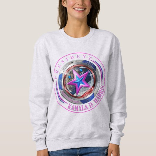 Duale Seite Harris-Walz Wing/Briefmarke Medallion Sweatshirt (Vorderseite)