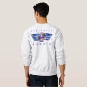 Duale Seite Harris-Walz Wing/Briefmarke Medallion Sweatshirt (Schwarz voll)