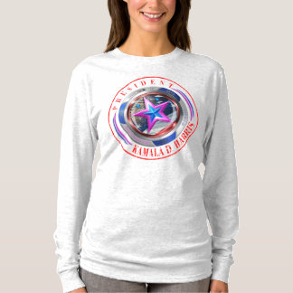 Duale Seite Harris-Walz Wing/Briefmarke Medallion T-Shirt