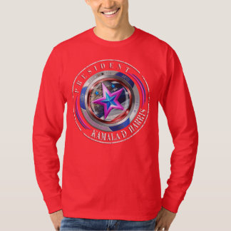 Duale Seite Harris-Walz Wing/Briefmarke Medallion T-Shirt