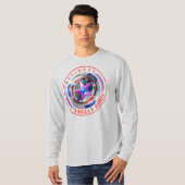 Duale Seite Harris-Walz Wing/Briefmarke Medallion T-Shirt (Vorne ganz)