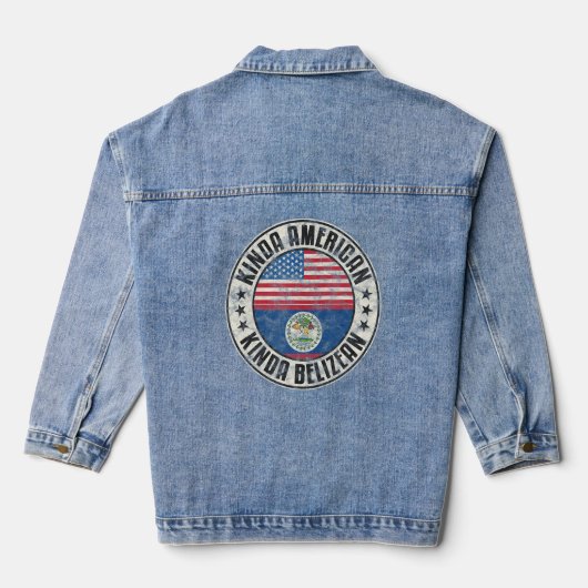 Duale Staatsbürgerschaft American Belizean Belize  Jeansjacke (Rückseite)