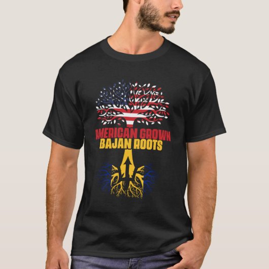 Duale Staatsbürgerschaft Amerika Barbados Flagge R T-Shirt (Vorderseite)