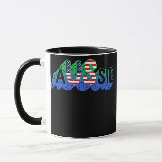 Duale Staatsbürgerschaft Half Aussie American Aust Tasse (Links)
