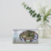 Duale Wasserfälle über Steine Kurz Visitenkarte (Stehend Vorderseite)