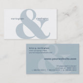 Dualer Firmenname Blue Ampersand Visitenkarte (Vorne/Hinten)