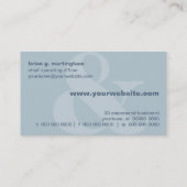 Dualer Firmenname Blue Ampersand Visitenkarte (Rückseite)