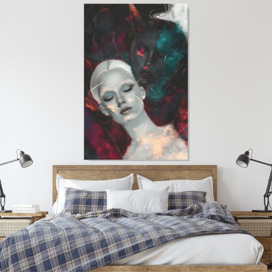 Dualismus Leinwanddruck (Insitu (Schlafzimmer))