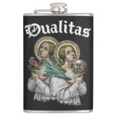 Dualitas - Gotisches Design Flachmann (Vorderseite)