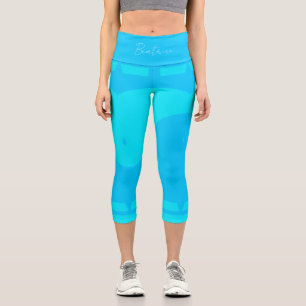 Dualität   Blues Yoga Capri Leggings