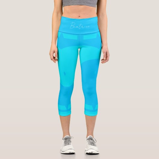 Dualität | Blues Yoga Capri Leggings (Vorderseite)