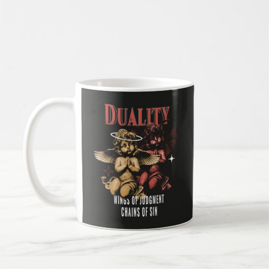 Dualität - Brutalist Streetwear Design Kaffeetasse (Links)