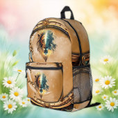 Dualität der Kraft, Der Löwe und die Frau. Bedruckter Rucksack