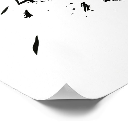 Dualität entfesselt - Intensiv Abstrakte Gesichtsk Poster (Ecke)