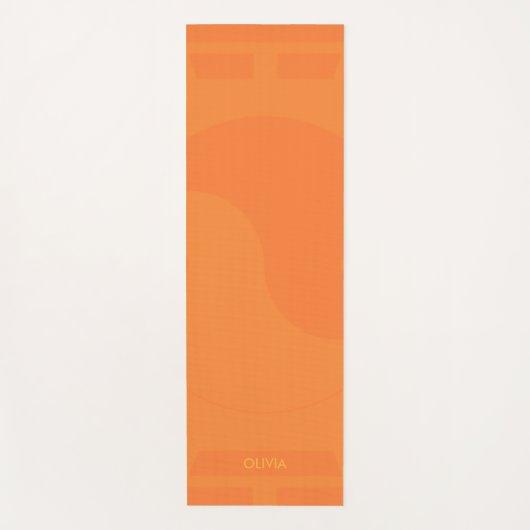 Dualität | Orangen Personalisiert Yogamatte (Vorderseite)