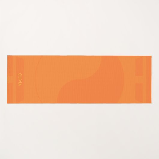 Dualität | Orangen Personalisiert Yogamatte (Vorderseite (Horizontal))