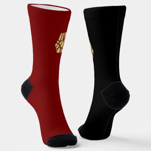 Dualitäts-Socken – Rot & Schwarz Socken (Gewinkelt)