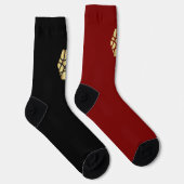 Dualitäts-Socken – Rot & Schwarz Socken (Rechts)