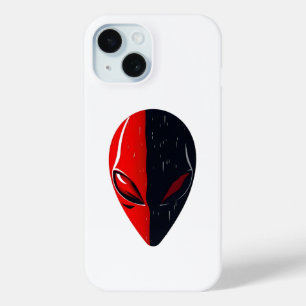 Dualitätsmaske – Rotes und schwarzes minimalistisc Case-Mate iPhone Hülle
