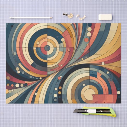 Duality - Bauhaus - Gewebeverpackungspapier Seidenpapier (Handwerk)