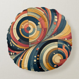 Duality - Bauhaus - Rundkopfkissen Rundes Kissen