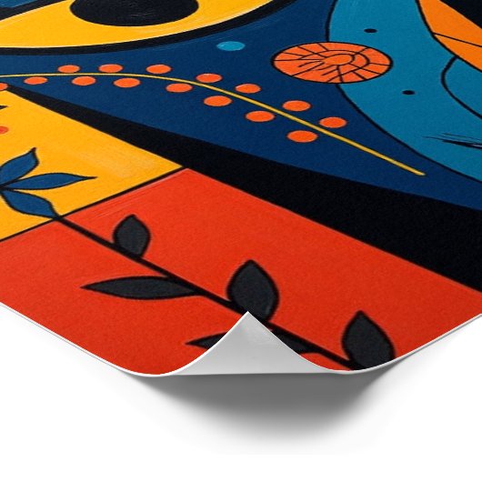 Duality in Bloom: A Symphony of Sight and Symbol Poster (Ecke)