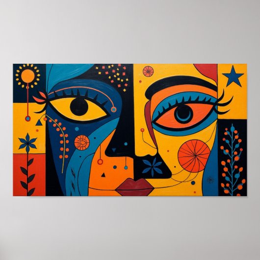 Duality in Bloom: A Symphony of Sight and Symbol Poster (Vorne)