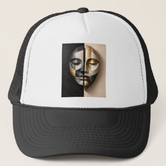 Duality Maske – Moderne geometrische abstrakte Ges Truckerkappe