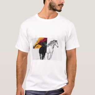 Duality of the Wild: Eine Geschichte von zwei Pfer T-Shirt