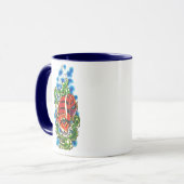 Dualroter Bläserring-Keramik Tasse (Vorderseite Links)