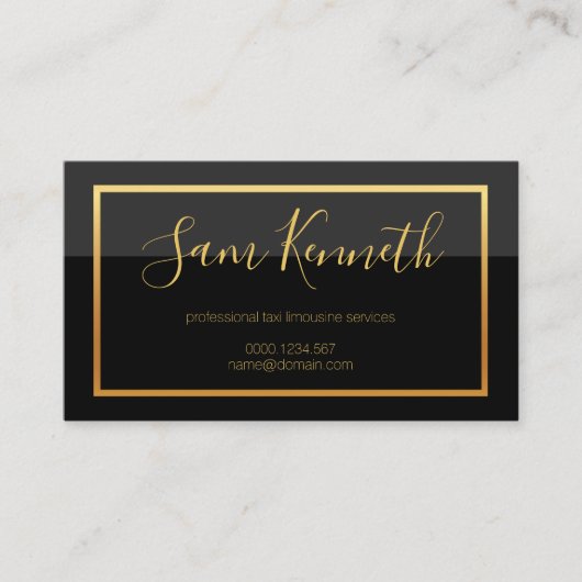 Dualsäule Tone Beruflich Chauffeur Visitenkarte (Vorderseite)