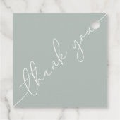 Dualseitige Babydusche Danke Square Gefälligkeitst Geschenkanhänger (Rückseite)