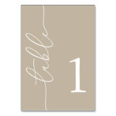 Dualseitige Babydusche Tischnummer (Rückseite)