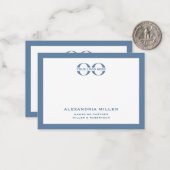 Dualseitige, blaue Corporate-Logo-Karte Mitteilungskarte (Vorderseite/Rückseite Beispiel)